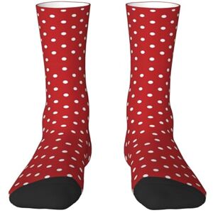 WURTON Chaussettes longues unisexes pour adulte avec imprimé à pois blancs pour usage quotidien, blanc, taille unique - Publicité WURTON Chaussettes longues unisexes pour adulte avec imprimé à pois blancs pour usage quotidien, blanc, taille unique - Publicité