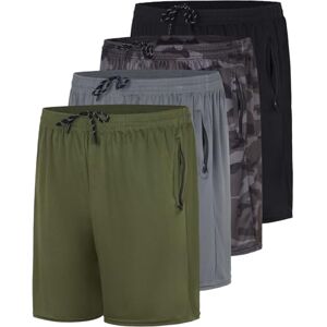 Real Essentials Lot de 4 Shorts de Course à Pied en Maille à séchage Rapide pour Homme avec Poches zippées (Grandes Tailles Disponibles), Lot 6, Taille XL - Publicité Real Essentials Lot de 4 Shorts de Course à Pied en Maille à séchage Rapide pour Homme avec Poches zippées (Grandes Tailles Disponibles), Lot 6, Taille XL - Publicité