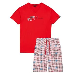 ARTHUR Pyjama Short Homme 2CV Branché Ensemble de Pyjama Homme T-Shirt Manches Courtes et Short Coton Issu de l'agriculture Biologique Rouge Taille M - Publicité ARTHUR Pyjama Short Homme 2CV Branché Ensemble de Pyjama Homme T-Shirt Manches Courtes et Short Coton Issu de l'agriculture Biologique Rouge Taille M - Publicité