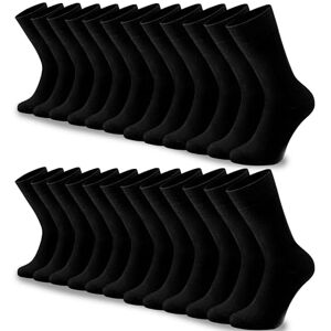 Heldenwerk Lot de 12 paires de chaussettes professionnelles pour homme en coton respirant sans coutures pressantes I Chaussettes pour homme Chaussettes de costume (12 x noires) - Publicité Heldenwerk Lot de 12 paires de chaussettes professionnelles pour homme en coton respirant sans coutures pressantes I Chaussettes pour homme Chaussettes de costume (12 x noires) - Publicité