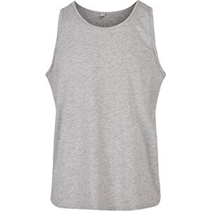 Build Your Brand Basic Tank T-Shirt, Heather Grey, L Homme - Publicité