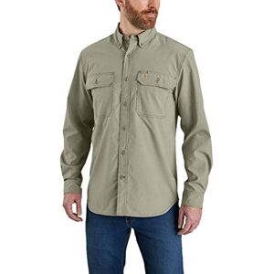 Carhartt Chemise légère à manches longues Force pour homme Coupe décontractée, Olive/motif burnt, Taille M - Publicité Carhartt Chemise légère à manches longues Force pour homme Coupe décontractée, Olive/motif burnt, Taille M - Publicité
