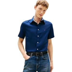 Tommy Hilfiger Chemise en Lin mélangé uni SS RF Sht S/S pour Homme, Bleu, M - Publicité Tommy Hilfiger Chemise en Lin mélangé uni SS RF Sht S/S pour Homme, Bleu, M - Publicité