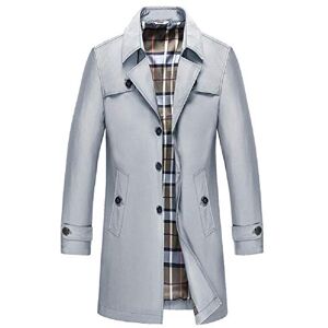 junfeng Trench-Coat Simple Boutonnage pour Hommes Slim Revers Casual navettage Mode Sauvage Manteau Moyen Long-Gray_8XL - Publicité junfeng Trench-Coat Simple Boutonnage pour Hommes Slim Revers Casual navettage Mode Sauvage Manteau Moyen Long-Gray_8XL - Publicité