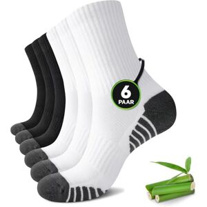 FALARY Chaussettes en Bambou Hommes Femmes Mi-Mollet, Confortables et Durables, pour Sport et Quotidien, Lot de 6 Paires Blanc Noir 35-38 - Publicité FALARY Chaussettes en Bambou Hommes Femmes Mi-Mollet, Confortables et Durables, pour Sport et Quotidien, Lot de 6 Paires Blanc Noir 35-38 - Publicité