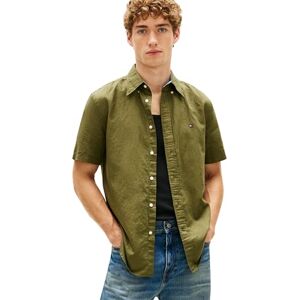 Tommy Hilfiger Cl Linen Blend Solid SS RF Sht Chemise S/S, Green (Dark Artichoke), XL Homme - Publicité Tommy Hilfiger Cl Linen Blend Solid SS RF Sht Chemise S/S, Green (Dark Artichoke), XL Homme - Publicité