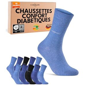 sockenkauf24 Chaussettes Confort Diabetiques Homme 43-46 10 Paires sans Elastique et sans Couture Noir Bleu Navy - Publicité sockenkauf24 Chaussettes Confort Diabetiques Homme 43-46 10 Paires sans Elastique et sans Couture Noir Bleu Navy - Publicité