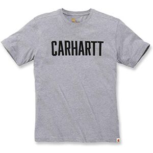 Carhartt Maddock Graphic Block Logo Short-Sleeve T-Shirt, Heather Grey, XL Homme - Publicité Carhartt Maddock Graphic Block Logo Short-Sleeve T-Shirt, Heather Grey, XL Homme - Publicité