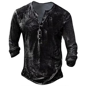 uxxnjfg Deguisement Halloween Homme Chemise Homme Manches Longues Col Mao Tee Shirt Homme Vintage Assassin Creed Viking Gothique Steampunk Pirate Medieval Pas Cher Sweat Hauts Militaire Veste Noir XXL - Publicité