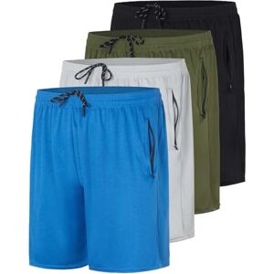 Real Essentials Lot de 4 Shorts de Course à Pied en Maille à séchage Rapide pour Homme avec Poches zippées (Grandes Tailles Disponibles), Set 3, Taille M - Publicité Real Essentials Lot de 4 Shorts de Course à Pied en Maille à séchage Rapide pour Homme avec Poches zippées (Grandes Tailles Disponibles), Set 3, Taille M - Publicité