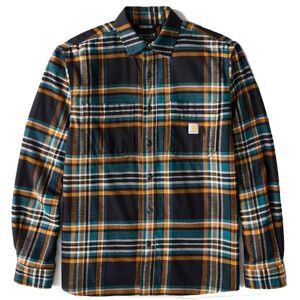 Carhartt Rugged Flex Chemise à carreaux en flanelle à manches longues pour homme Coupe décontractée Poids moyen, noir, Taille M - Publicité Carhartt Rugged Flex Chemise à carreaux en flanelle à manches longues pour homme Coupe décontractée Poids moyen, noir, Taille M - Publicité