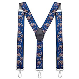 MASADA Bretelles pour hommes Mousqueton robustes 3,5 cm de large jusqu'à 195 cm de hauteur Paisley bleu - Publicité MASADA Bretelles pour hommes Mousqueton robustes 3,5 cm de large jusqu'à 195 cm de hauteur Paisley bleu - Publicité
