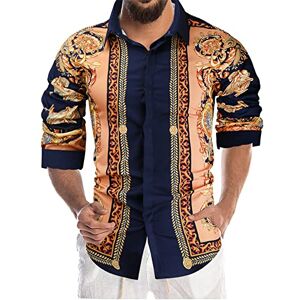 DaDuo Chemise Homme Coupe Ajustée Vintage Style Ethnique Imprimé Shirt Hommes Style Plage Hawaï Manches Longues Chemise Hommes Col Kent Patte De Boutonnage Décontractée Chemise Hommes - Publicité DaDuo Chemise Homme Coupe Ajustée Vintage Style Ethnique Imprimé Shirt Hommes Style Plage Hawaï Manches Longues Chemise Hommes Col Kent Patte De Boutonnage Décontractée Chemise Hommes - Publicité