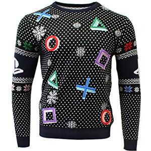 Numskull Pull tricoté Unisexe avec Symboles PlayStation Officiels Noirs (XXS – 5XL) – Cadeau de Noël Moche, Voir Photo., XXL - Publicité Numskull Pull tricoté Unisexe avec Symboles PlayStation Officiels Noirs (XXS – 5XL) – Cadeau de Noël Moche, Voir Photo., XXL - Publicité
