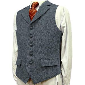 Solovedress Gilet Costume Homme Vintage Sans Manche Mariage Tweed Revers cranté La laine(Marine Clair, M) - Publicité Solovedress Gilet Costume Homme Vintage Sans Manche Mariage Tweed Revers cranté La laine(Marine Clair, M) - Publicité