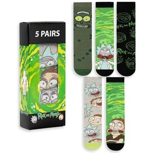 RICK AND MORTY Lot de 5 paires de chaussettes vertes pour homme Motifs amusants à l'effigie de Rick & Morty À porter au quotidien Chaussettes confortables pour les fans Produits dérivés R&M - Publicité RICK AND MORTY Lot de 5 paires de chaussettes vertes pour homme Motifs amusants à l'effigie de Rick & Morty À porter au quotidien Chaussettes confortables pour les fans Produits dérivés R&M - Publicité