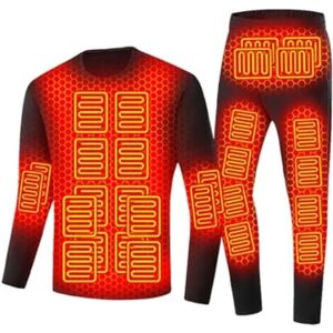 NIUVOO Sous-vêtements thermiques chauffants pour homme 28 zones USB Col rond Couleur unie Pour moto, chasse, camping XXL - Publicité NIUVOO Sous-vêtements thermiques chauffants pour homme 28 zones USB Col rond Couleur unie Pour moto, chasse, camping XXL - Publicité