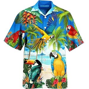 MAOAEAD 2023 Été Nouveau Hawaï Hommes Chemise Mode Animaux Perroquet Imprimer Casual Manches Courtes Plage Voyage Chemise (A,XXL) - Publicité MAOAEAD 2023 Été Nouveau Hawaï Hommes Chemise Mode Animaux Perroquet Imprimer Casual Manches Courtes Plage Voyage Chemise (A,XXL) - Publicité