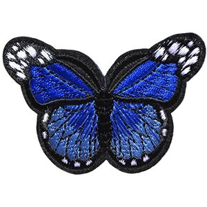 topt rasta 2 ecusson Papillon Noir Bleu 7x5cm patche Badge Jeans Veste Chemise Blouson - Publicité