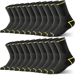 HELDENWERK Lot de 10 paires de chaussettes de travail pour homme Chaussettes de travail renforcées en coton respirant Chaussettes de travail robustes avec ceinture confortable, Noir (10 paires), - Publicité HELDENWERK Lot de 10 paires de chaussettes de travail pour homme Chaussettes de travail renforcées en coton respirant Chaussettes de travail robustes avec ceinture confortable, Noir (10 paires), - Publicité