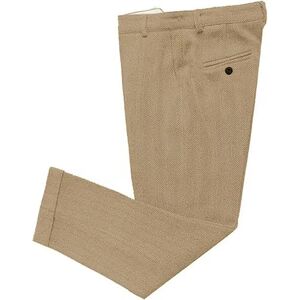 Solovedress Pantalon homme vintage en tweed à chevrons coupe droite pantalon de costume d'affaires, champagne, 38W / 32L - Publicité Solovedress Pantalon homme vintage en tweed à chevrons coupe droite pantalon de costume d'affaires, champagne, 38W / 32L - Publicité