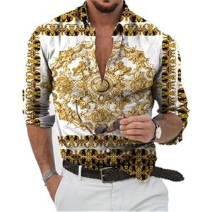 famesale Hommes Casual Chemise Baroque Tendance Royal Floral Imprimé Chemises À Manches Longues Slim Fit Button Down Revers Blouse - Publicité famesale Hommes Casual Chemise Baroque Tendance Royal Floral Imprimé Chemises À Manches Longues Slim Fit Button Down Revers Blouse - Publicité
