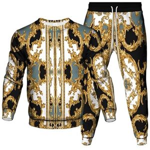 famesale Ensemble de survêtement pour Hommes Chaîne dorée Baroque Sweat-Shirt à Manches Longues imprimé en 3D + Pantalon de Jogging Ensemble Deux pièces Hip Hop Sport Suit - Publicité famesale Ensemble de survêtement pour Hommes Chaîne dorée Baroque Sweat-Shirt à Manches Longues imprimé en 3D + Pantalon de Jogging Ensemble Deux pièces Hip Hop Sport Suit - Publicité