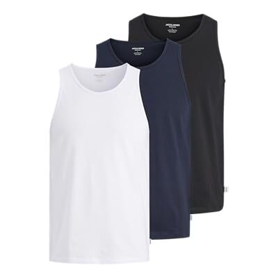 Jack & Jones Basic Tanktop 3pk Jjeorganic Lot de 3 débardeurs Basiques MP, Blazer Bleu Marine, XXL Hommes - Publicité Jack & Jones Basic Tanktop 3pk Jjeorganic Lot de 3 débardeurs Basiques MP, Blazer Bleu Marine, XXL Hommes - Publicité