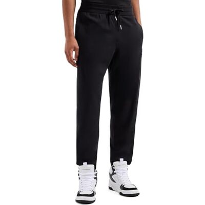 Armani Exchange Cotton Interlock Jogger with Vertical Logo Tape Sweatpants, Black, XL pour des Hommes - Publicité Armani Exchange Cotton Interlock Jogger with Vertical Logo Tape Sweatpants, Black, XL pour des Hommes - Publicité
