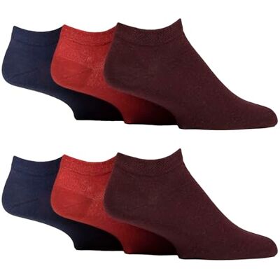 Gentle Grip 6 Paires Homme Chaussettes Courtes pour Diabetique Chaussettes Basses Extra Larges Sans Elastique (39-45, Orange/Bleu/Bourgogne) - Publicité Gentle Grip 6 Paires Homme Chaussettes Courtes pour Diabetique Chaussettes Basses Extra Larges Sans Elastique (39-45, Orange/Bleu/Bourgogne) - Publicité