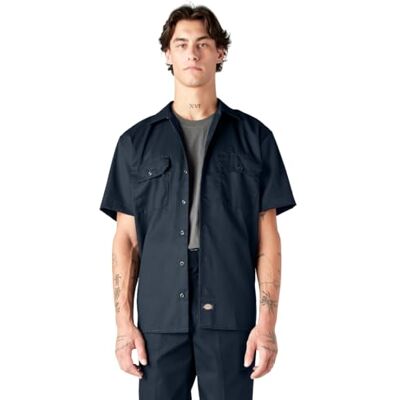 Dickies Chemise de Travail, à Manches Courtes, pour Hommes, 4X-Large Grand - Publicité Dickies Chemise de Travail, à Manches Courtes, pour Hommes, 4X-Large Grand - Publicité