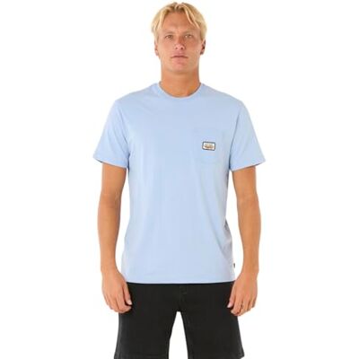 Rip Curl T-Shirt à Manches Courtes et col Rond pour Homme, Coupe Standard, Surf Paradise Bleu Marine délavé, Taille M - Publicité Rip Curl T-Shirt à Manches Courtes et col Rond pour Homme, Coupe Standard, Surf Paradise Bleu Marine délavé, Taille M - Publicité