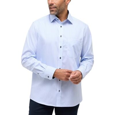 ETERNA Male Chemise rayé Comfort FIT 46_H_1/1, 1/1, Bleu Clair - Publicité ETERNA Male Chemise rayé Comfort FIT 46_H_1/1, 1/1, Bleu Clair - Publicité
