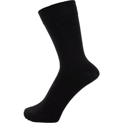 ZAKIRA Chaussettes en Coton Peigné Chaussettes Habillées Couleur Unie pour Homme et Femme, 40-46 (EU), Noir - Publicité ZAKIRA Chaussettes en Coton Peigné Chaussettes Habillées Couleur Unie pour Homme et Femme, 40-46 (EU), Noir - Publicité