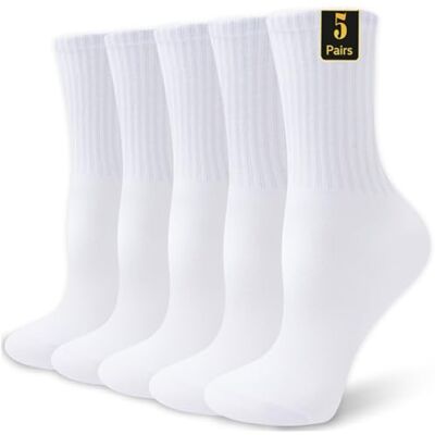 Wamicu Chaussettes Homme 5 Paires Chaussettes de Sport en Coton Peigné Respirantes, Pour Tennis Running et Aux Loisirs, EU 47-50 - Publicité Wamicu Chaussettes Homme 5 Paires Chaussettes de Sport en Coton Peigné Respirantes, Pour Tennis Running et Aux Loisirs, EU 47-50 - Publicité