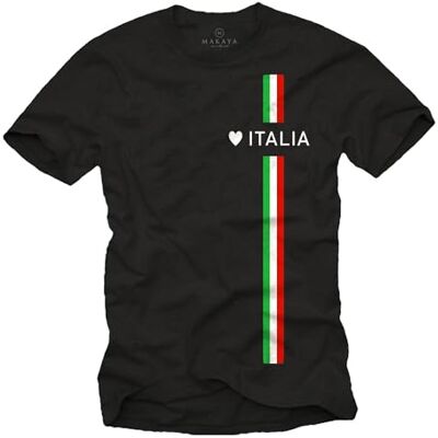 Makaya Tee Shirt Homme Italie Drapeau Italien Imprimé Love Italy T Shirt - Publicité Makaya Tee Shirt Homme Italie Drapeau Italien Imprimé Love Italy T Shirt - Publicité