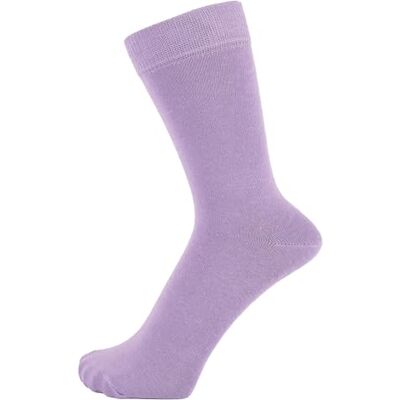 ZAKIRA Chaussettes en Coton Peigné Chaussettes Habillées Couleur Unie pour Homme et Femme, 40-46 (EU), Lilas - Publicité ZAKIRA Chaussettes en Coton Peigné Chaussettes Habillées Couleur Unie pour Homme et Femme, 40-46 (EU), Lilas - Publicité