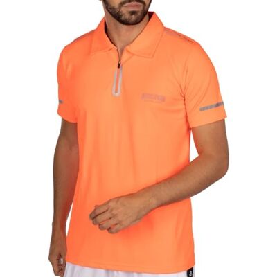 Shilton Polo de Sport Zippe Homme L/Orange - Publicité Shilton Polo de Sport Zippe Homme L/Orange - Publicité