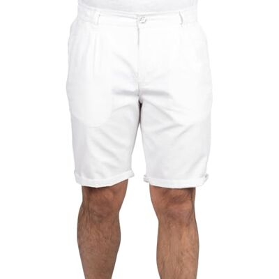 Shilton Bermuda en Lin Homme 52 / Blanc - Publicité Shilton Bermuda en Lin Homme 52 / Blanc - Publicité