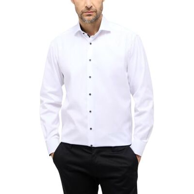 ETERNA Long Sleeve Shirt Comfort FIT Cover Shirt Twill White UNI, Chemise, - Publicité ETERNA Long Sleeve Shirt Comfort FIT Cover Shirt Twill White UNI, Chemise, - Publicité