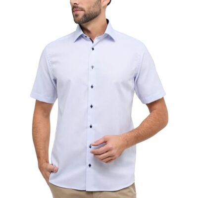ETERNA Male Chemise structuré Modern FIT 42_H_1/2, 1/2, Bleu Clair - Publicité ETERNA Male Chemise structuré Modern FIT 42_H_1/2, 1/2, Bleu Clair - Publicité