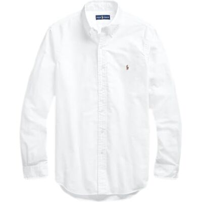 Polo Ralph Lauren Chemise Oxford boutonnée à Manches Longues pour Homme Coupe Classique, Ralph Lauren BSR White, Taille L - Publicité Polo Ralph Lauren Chemise Oxford boutonnée à Manches Longues pour Homme Coupe Classique, Ralph Lauren BSR White, Taille L - Publicité