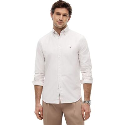 Tommy Hilfiger Chemise Homme Stripe Regular Fit Manches Longues - Publicité Tommy Hilfiger Chemise Homme Stripe Regular Fit Manches Longues - Publicité