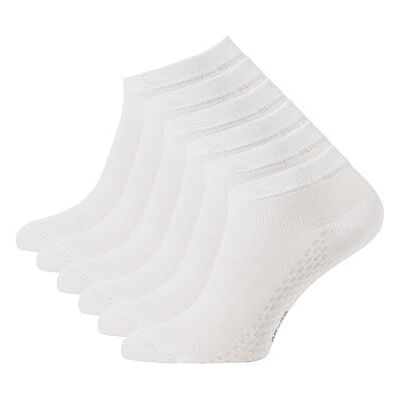 Cotton Prime Lot de 6 paires de chaussettes de sport courtes pour homme et femme En viscose de bambou Respirantes Pour le quotidien et le sport, 6 x blancs, 35-38 - Publicité Cotton Prime Lot de 6 paires de chaussettes de sport courtes pour homme et femme En viscose de bambou Respirantes Pour le quotidien et le sport, 6 x blancs, 35-38 - Publicité