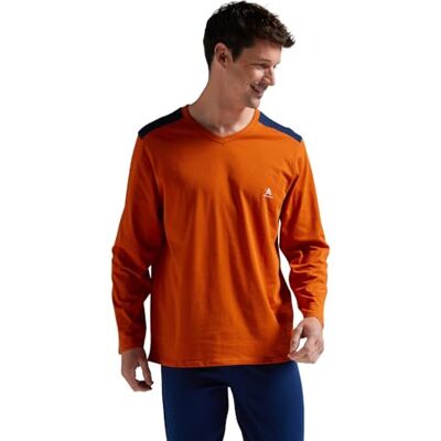 Athena Ensemble Pyjama Long Homme, Ecopack- Jersey 100% Coton Respirant T-Shirt Manches Longues + Pantalon Label Oeko-TEX® Standard 100 - Publicité Athena Ensemble Pyjama Long Homme, Ecopack- Jersey 100% Coton Respirant T-Shirt Manches Longues + Pantalon Label Oeko-TEX® Standard 100 - Publicité