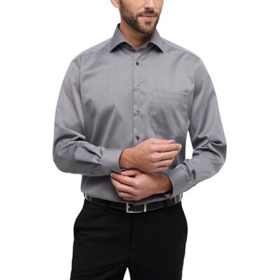ETERNA Male Cover Shirt uni Comfort FIT 46_H_1/1, 1/1, Gris - Publicité ETERNA Male Cover Shirt uni Comfort FIT 46_H_1/1, 1/1, Gris - Publicité