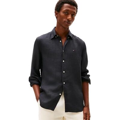 Tommy Hilfiger Long Sleeve Casual Linen Button Down Shirts in Regular Fit Chemise décontractée boutonnée en Lin à Manches Longues en Coupe régulière Homme (Lot de 1) - Publicité Tommy Hilfiger Long Sleeve Casual Linen Button Down Shirts in Regular Fit Chemise décontractée boutonnée en Lin à Manches Longues en Coupe régulière Homme (Lot de 1) - Publicité