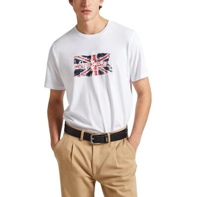 Pepe Jeans Clag T-shirt Homme, Blanc (Blanc), XXL - Publicité Pepe Jeans Clag T-shirt Homme, Blanc (Blanc), XXL - Publicité