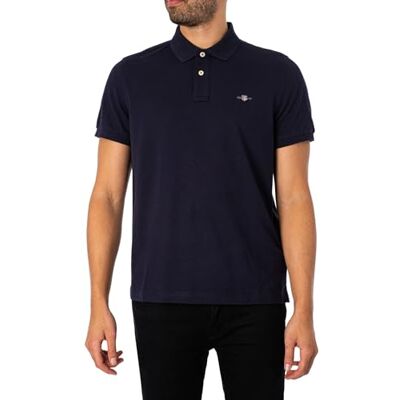 GANT Homme Polo Classique en Piqué Shield, Rich Navy - Publicité GANT Homme Polo Classique en Piqué Shield, Rich Navy - Publicité