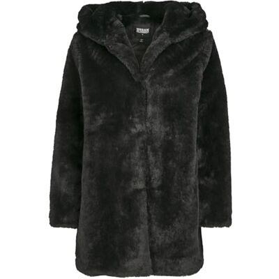 Urban Classics Damen Ladies Hooded Teddy Coat - Publicité Urban Classics Damen Ladies Hooded Teddy Coat - Publicité